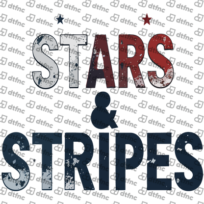 4th of July - Distressed Stars & Stripes