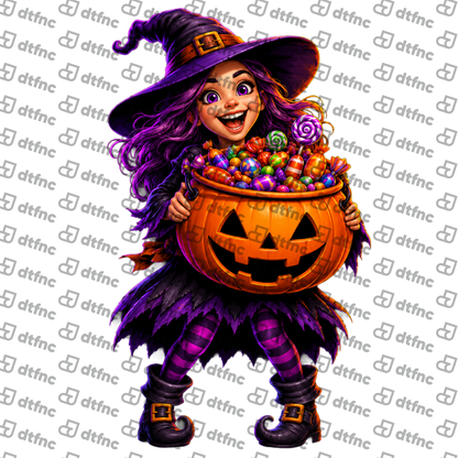 Halloween - Candy Pumpkin Witch