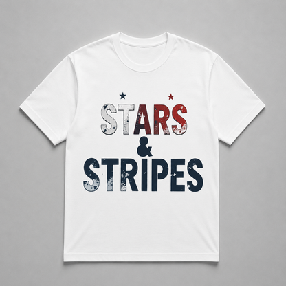 4th of July - Distressed Stars & Stripes