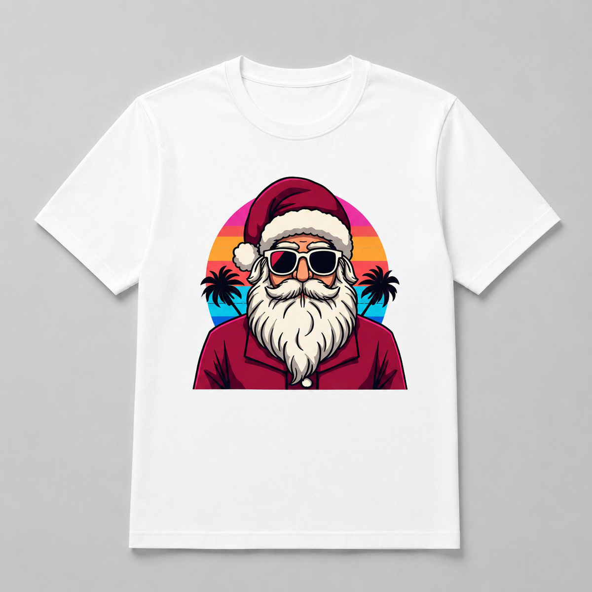 Christmas - Retro Sunset Beach Santa