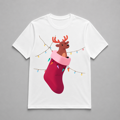 Christmas - Tangled Lights Stocking Reindeer
