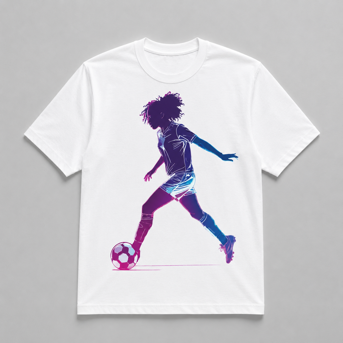 Soccer - Neon Female Soccer Striker