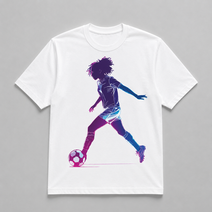 Soccer - Neon Female Soccer Striker