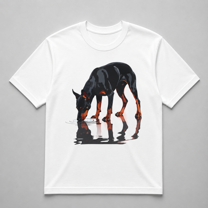 Animals - Reflective Puddle Doberman