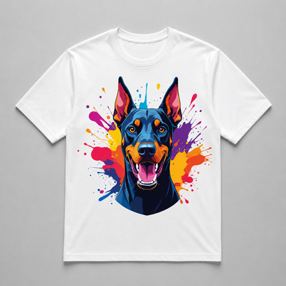 Animals - Colorful Splash Doberman