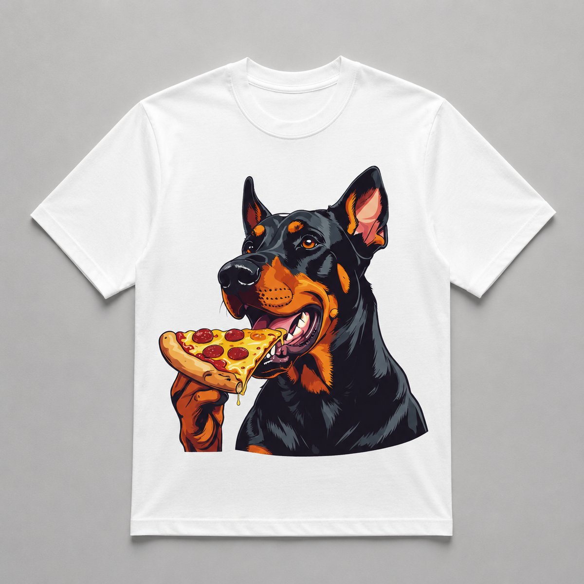 Animals - Pizza Loving Doberman