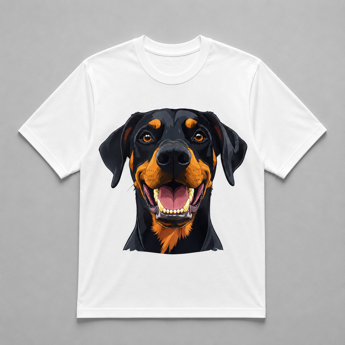 Animals - Happy Rottweiler Portrait