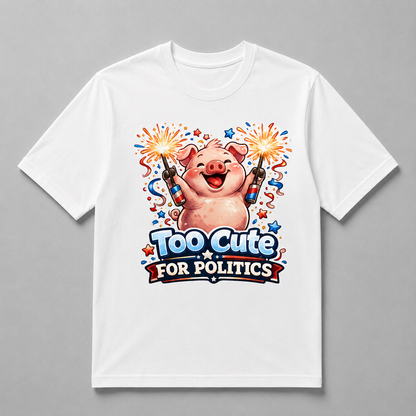 4th of July - Too Cute For Politics Pig