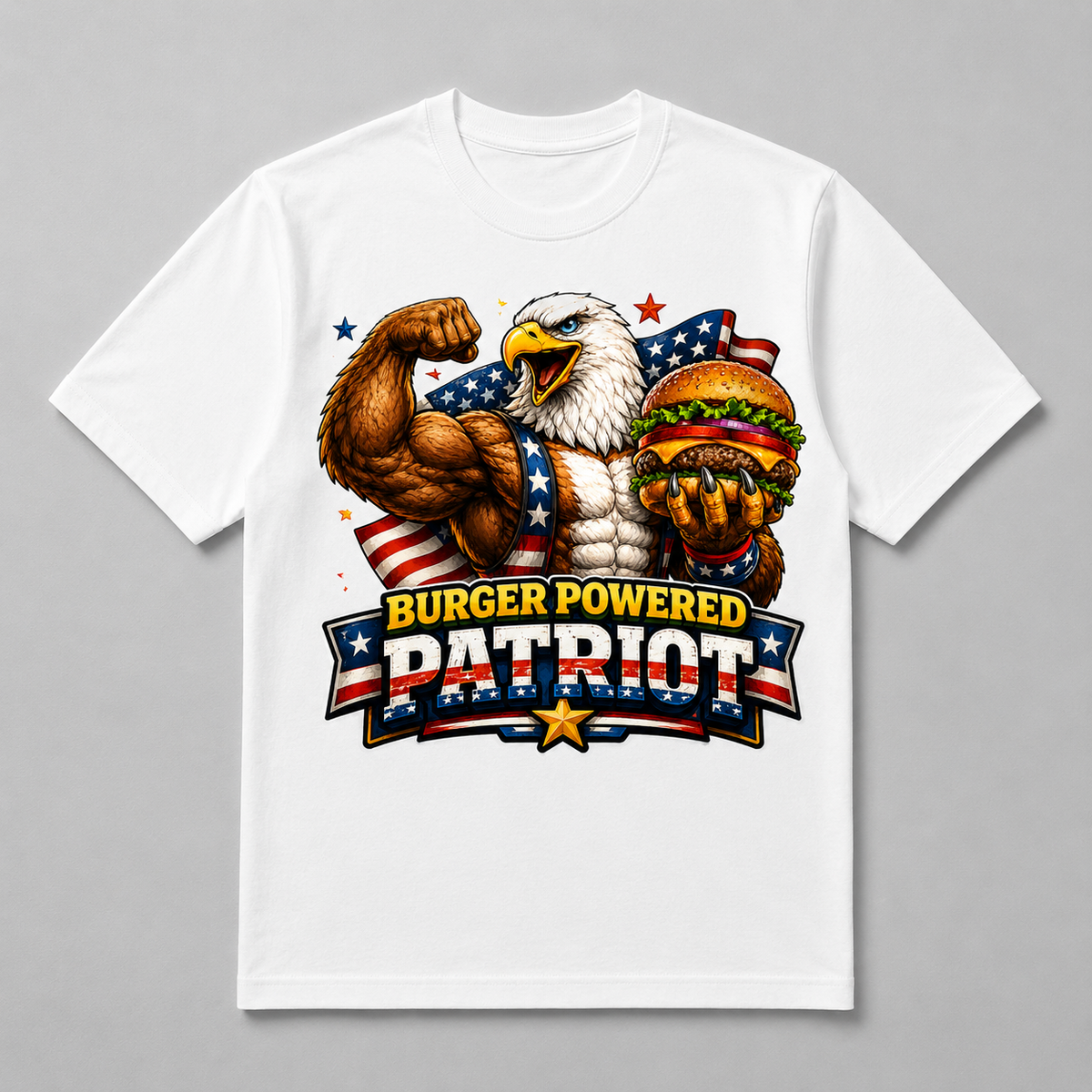 4th of July - Burger Powered Patriot Eagle