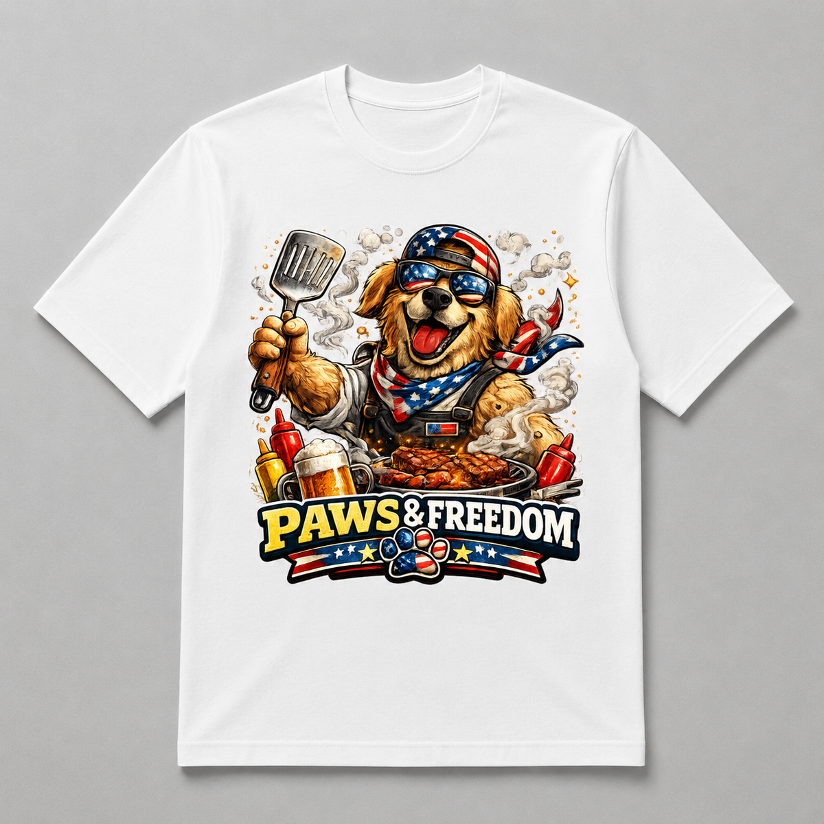 4th of July - Paws & Freedom BBQ Retriever