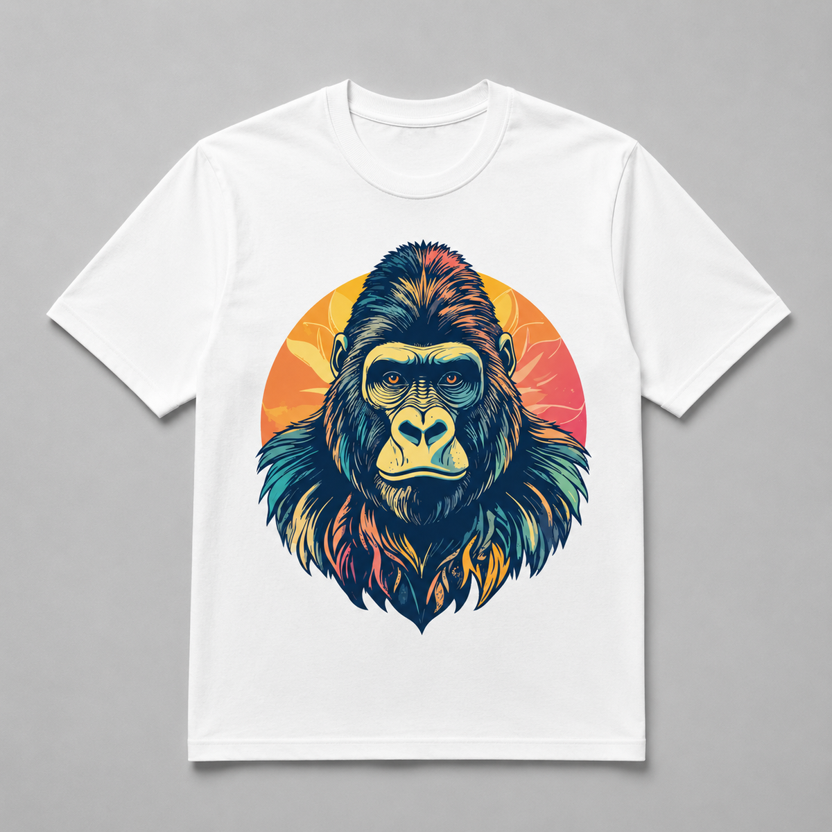 Animals - Retro Sunset Silverback