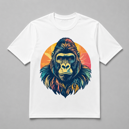 Animals - Retro Sunset Silverback
