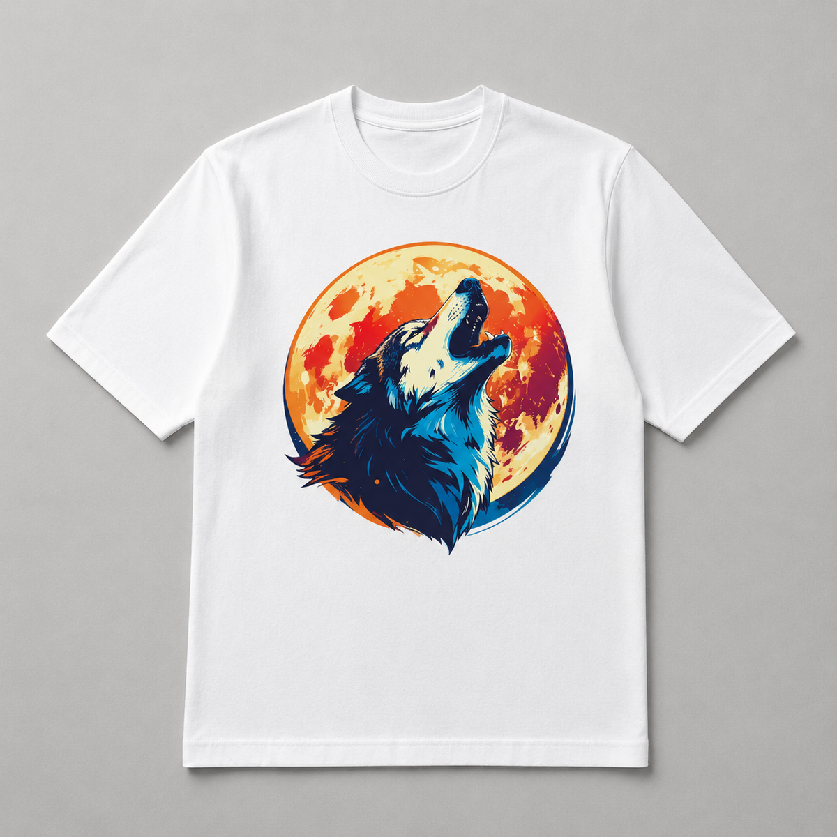 Animals - Howling Blue Wolf Moon