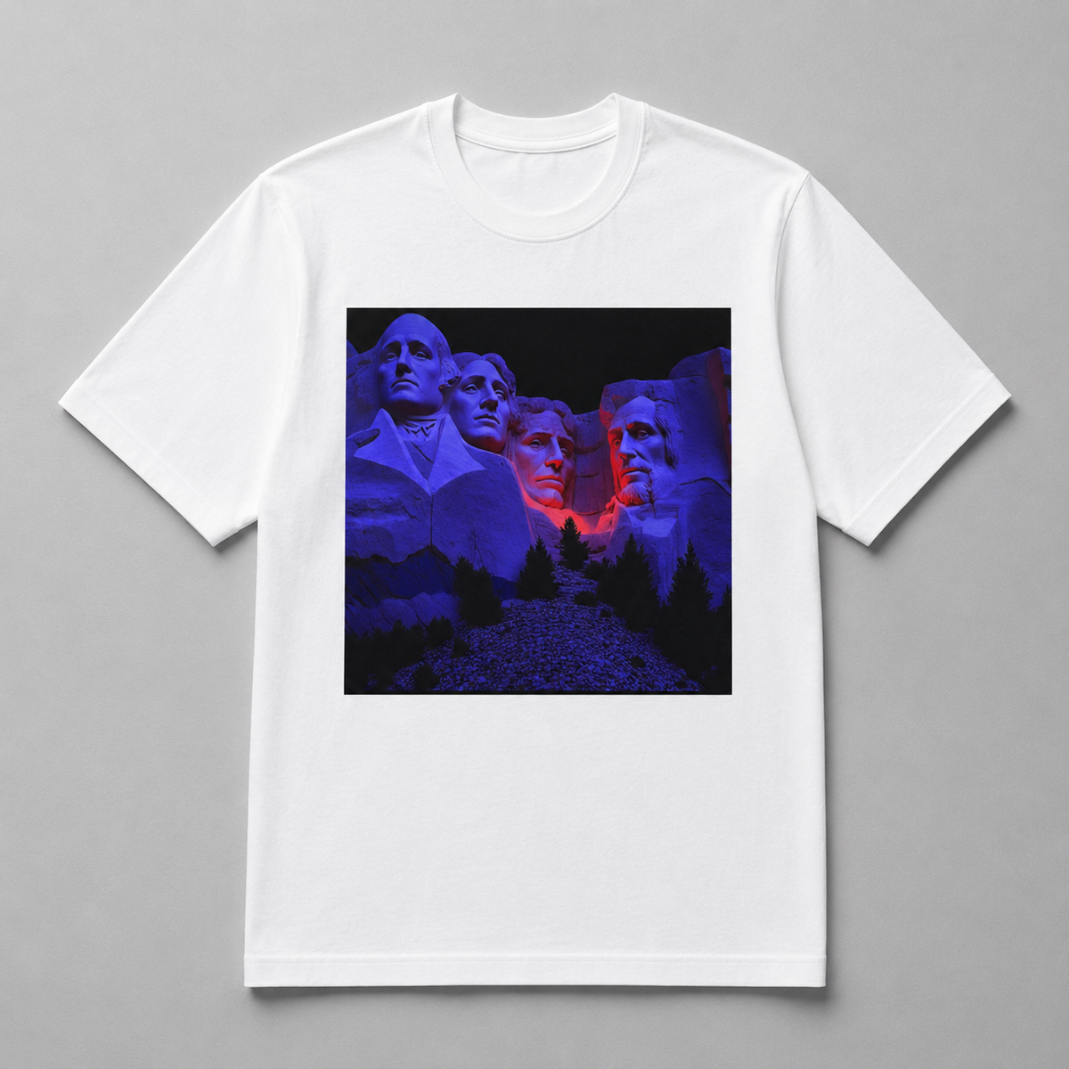 4th of July - Neon Night Mount Rushmore