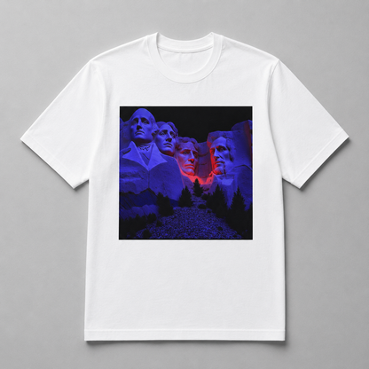 4th of July - Neon Night Mount Rushmore
