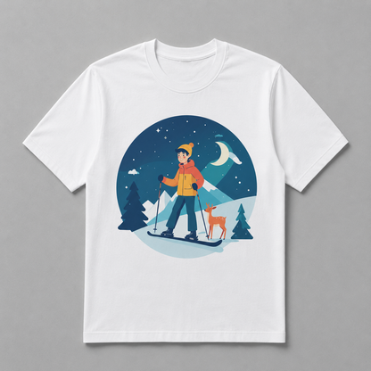 Winter Olympics - Starry Night Skier