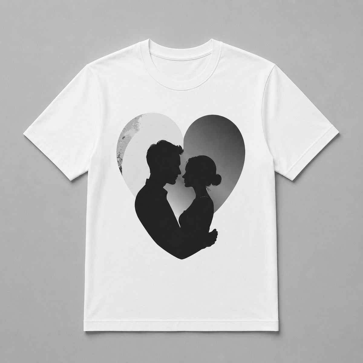 Valentine's Day - Heart-Shaped Moonlight Silhouette