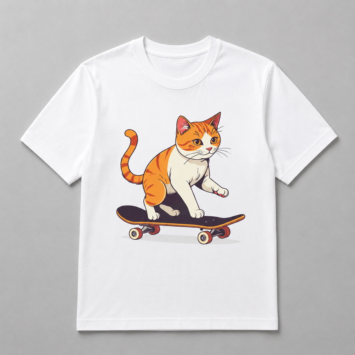 Animals - Skateboarding Tabby Cat