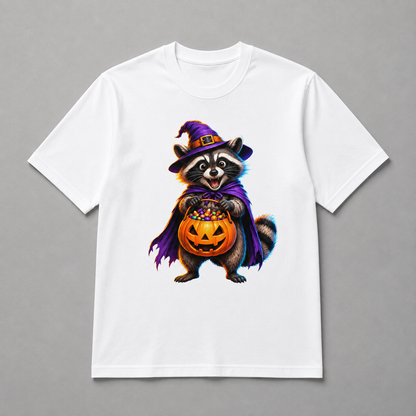 Halloween - Trick-or-Treat Raccoon Witch