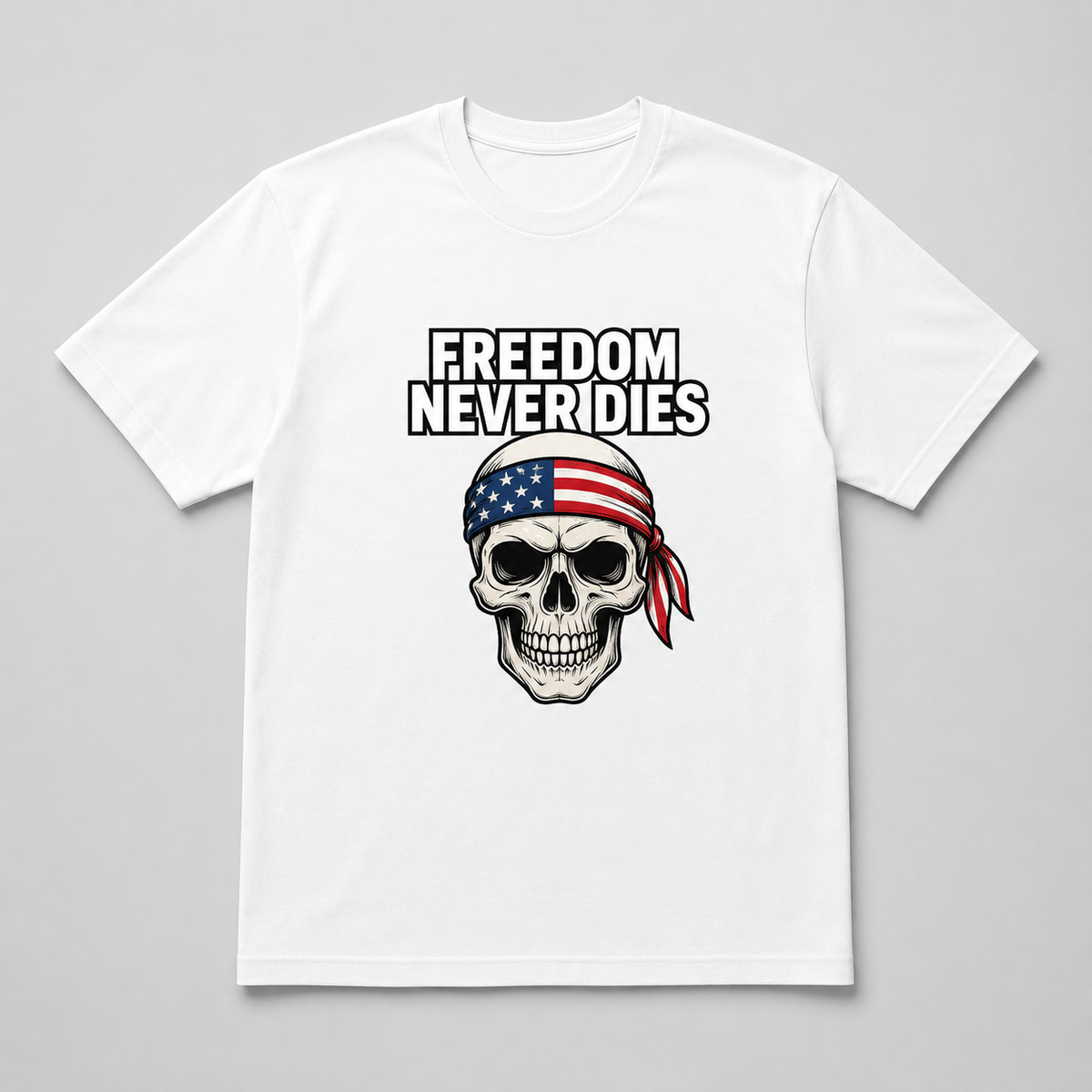 4th of July - Freedom Never Dies Skull