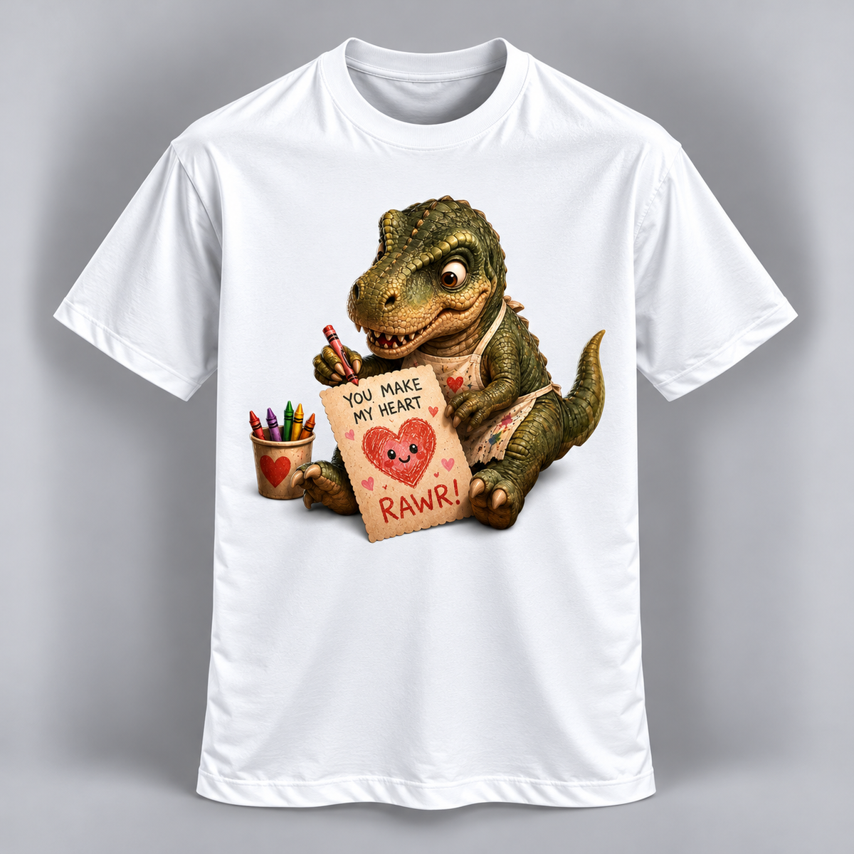 Valentine's Day - You Make My Heart Rawr Dinosaur