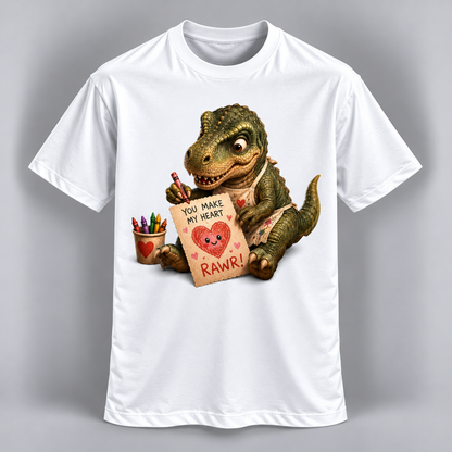 Valentine's Day - You Make My Heart Rawr Dinosaur