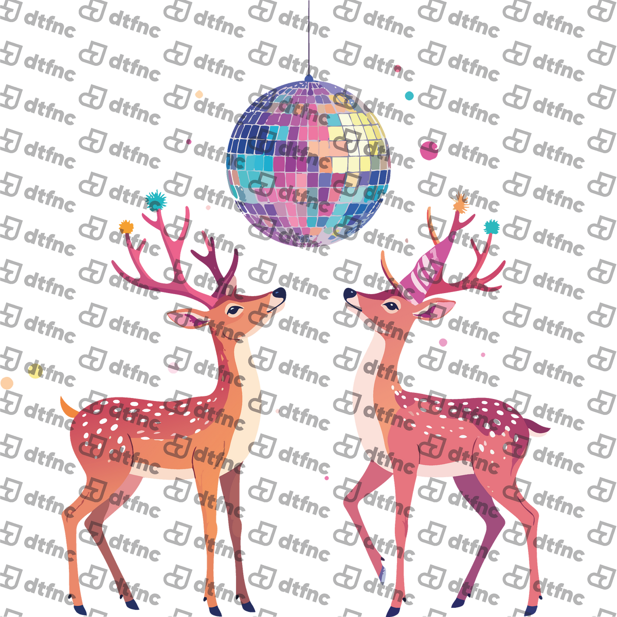 Christmas - Festive Disco Reindeer Duo