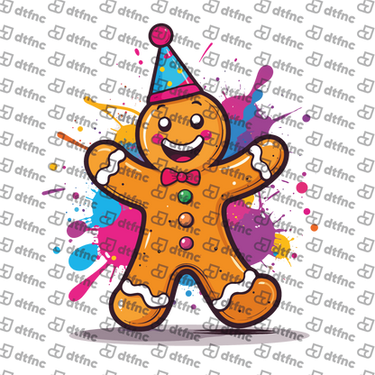 Christmas - Festive Splatter Gingerbread Man