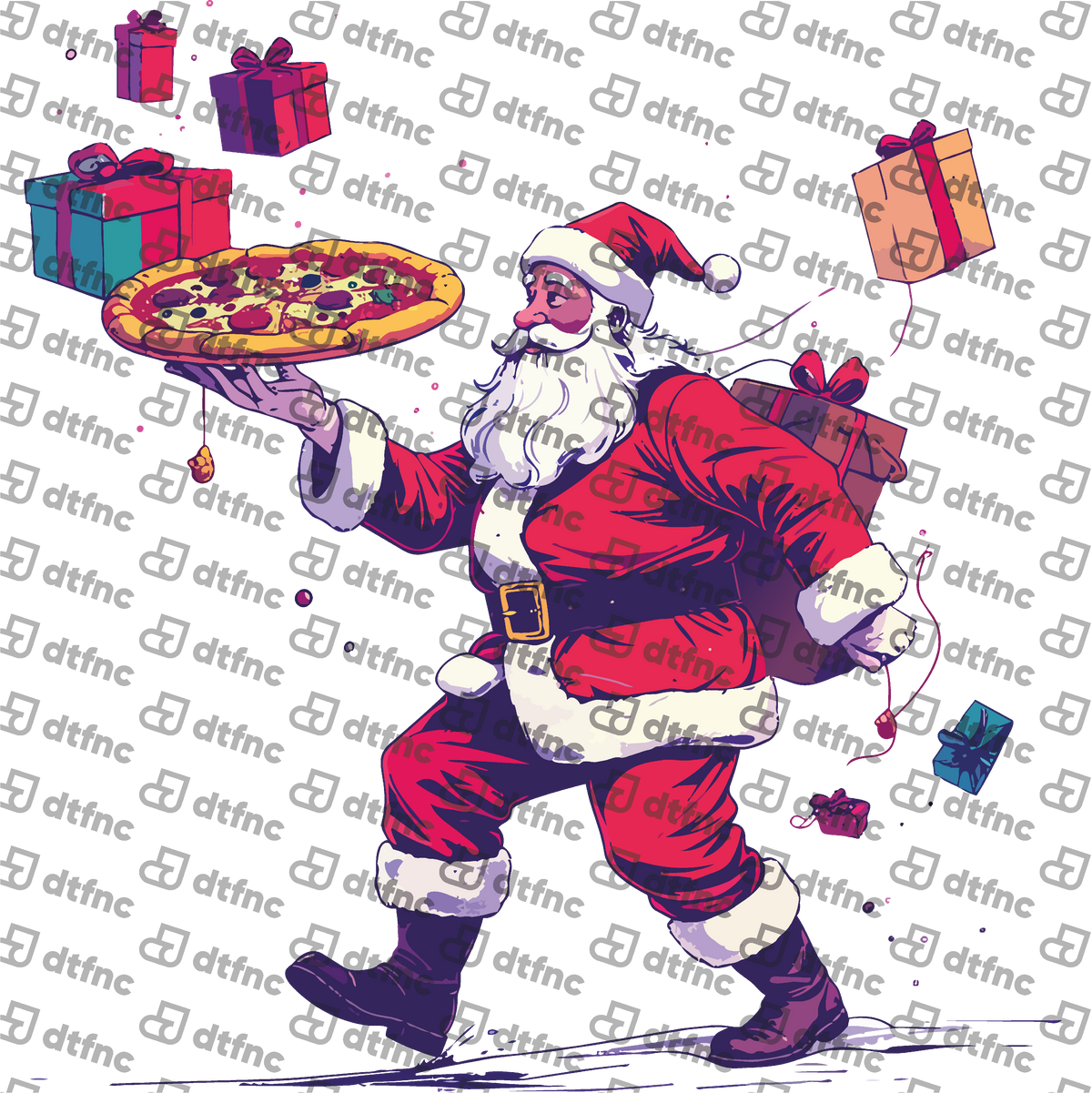 Christmas - Pizza Delivery Santa