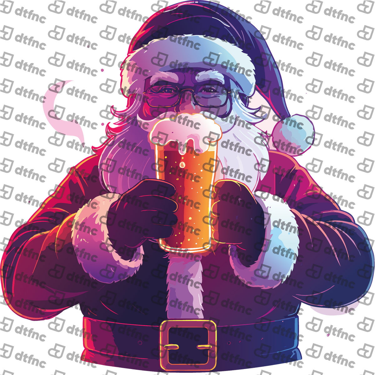 Christmas - Retro Glow Drinking Santa