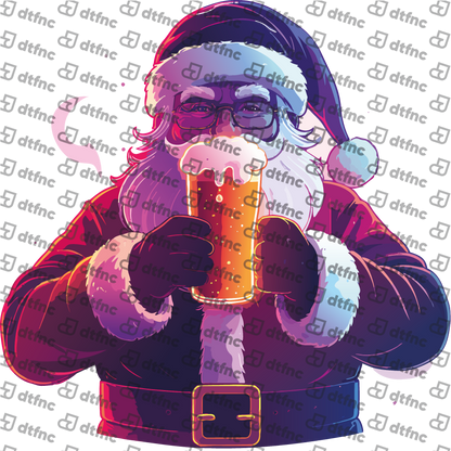 Christmas - Retro Glow Drinking Santa
