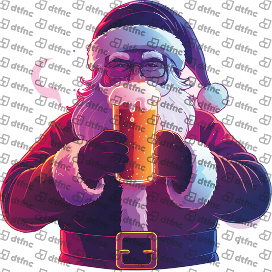 Christmas - Retro Glow Drinking Santa