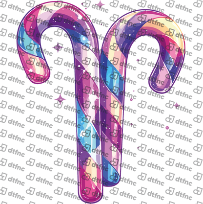 Christmas - Cosmic Pastel Candy Canes