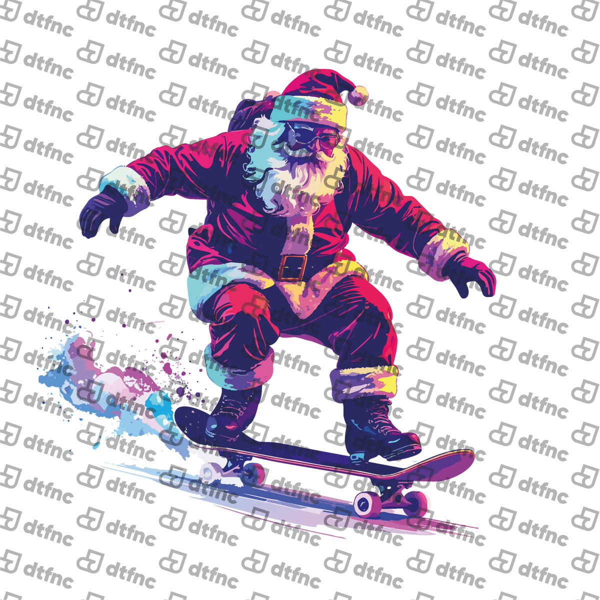 Christmas - Synthwave Skater Santa