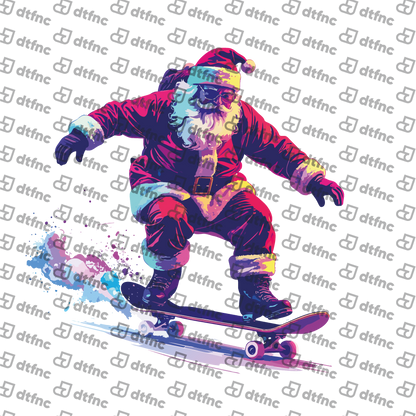 Christmas - Synthwave Skater Santa
