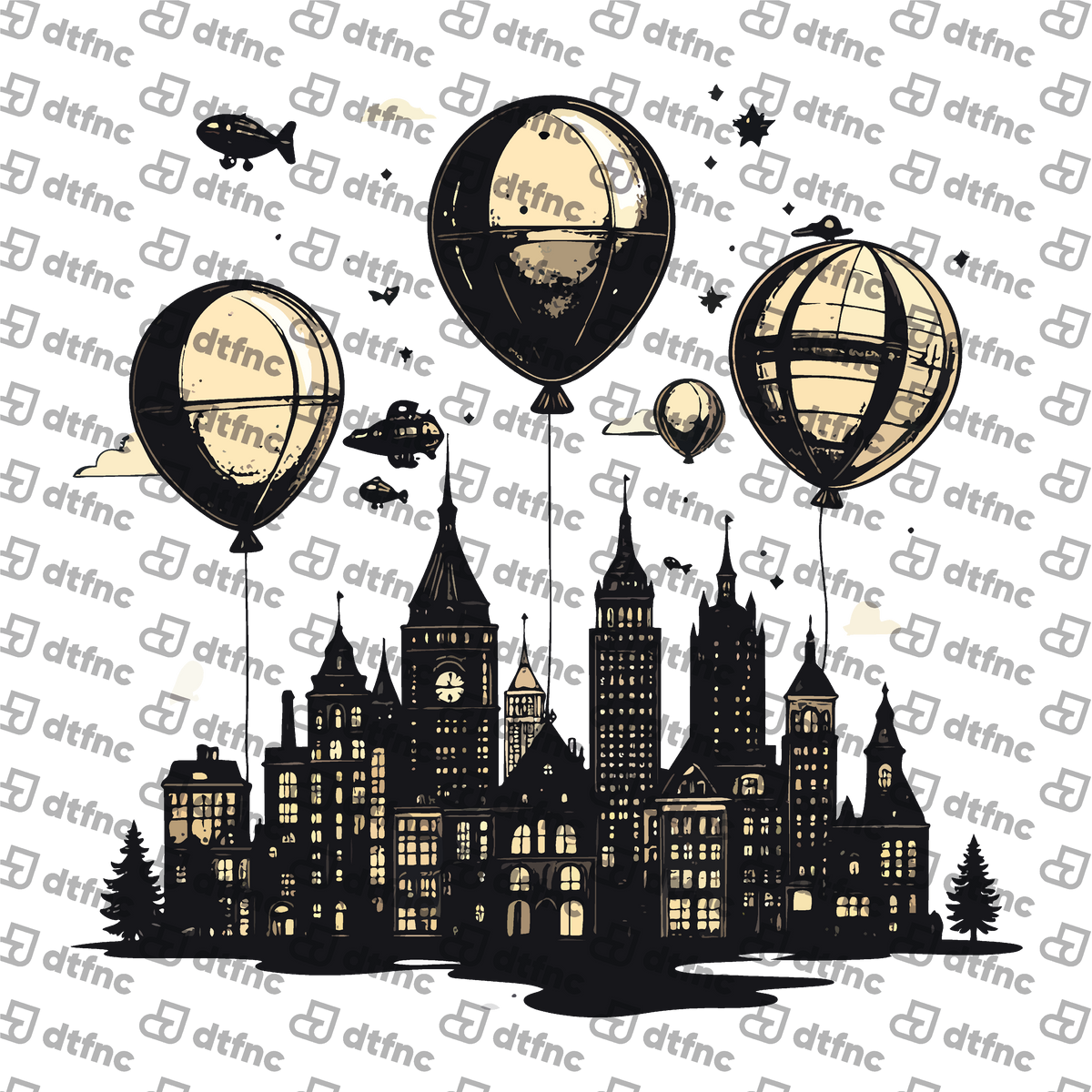 Art - Steampunk Floating City