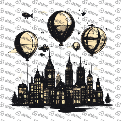 Art - Steampunk Floating City